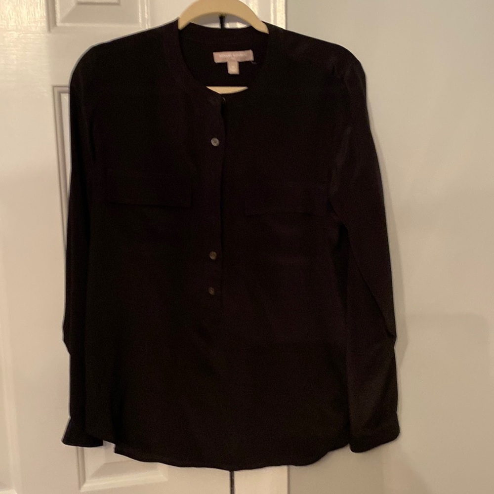 Banana Republic Black Silk Shirt
